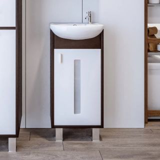 Тумба под раковину Бриклаер Бали 4627125411908 правая 40 см венге/белый